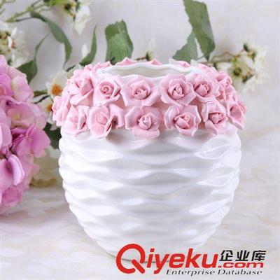 田园诗意，粉色浪漫——义乌市窝窝家工艺品天天特价玫瑰陶瓷花瓶